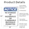 Signmission No Storage Of Hazardous Or Flammable OSHA Notice Sign, Aluminum, 18in W x 24in L, 2PK OS-2PACK-NS-A-1824-V-14862 - alternate 2